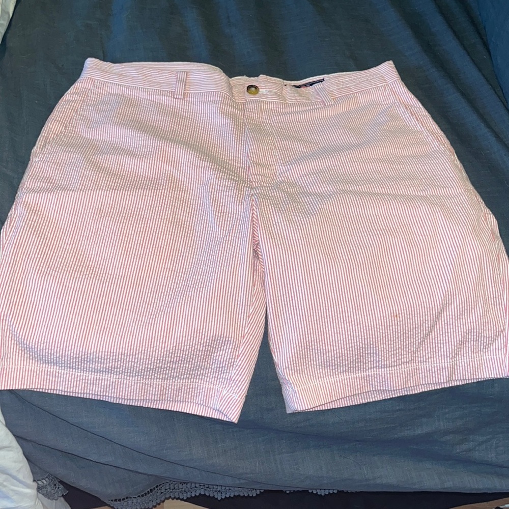 Vineyard Vines Pink and White Men’s Breaker Shorts